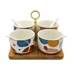 Casa si Gradina - Bucatarie si vesela - Vesela si tacamuri - Vesela pentru servire - Set aperitive Shapes 9 piese portelan - Infinity.ro