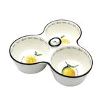 Casa si Gradina - Bucatarie si vesela - Vesela si tacamuri - Vesela pentru servire - Set aperitiv portelan 3 compartimente Amalfi - Infinity.ro