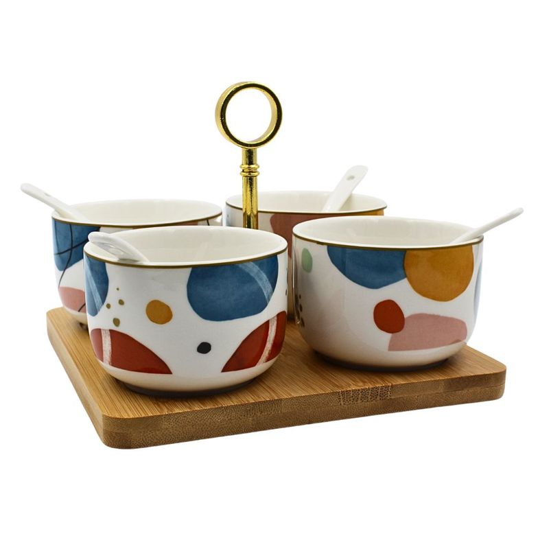 Casa si Gradina - Bucatarie si vesela - Vesela si tacamuri - Vesela pentru servire - Set aperitive Shapes 9 piese portelan - Infinity.ro