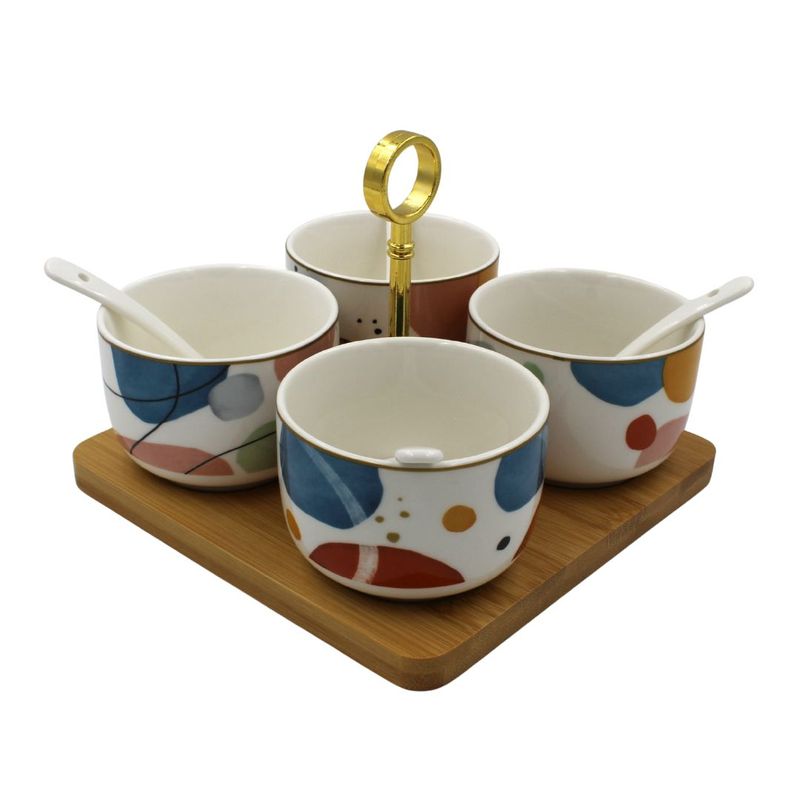 Casa si Gradina - Bucatarie si vesela - Vesela si tacamuri - Vesela pentru servire - Set aperitive Shapes 9 piese portelan - Infinity.ro