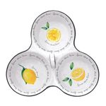 Casa si Gradina - Bucatarie si vesela - Vesela si tacamuri - Vesela pentru servire - Set aperitiv portelan 3 compartimente Amalfi - Infinity.ro