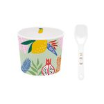 Casa si Gradina - Bucatarie si vesela - Vesela si tacamuri - Farfurii si boluri - Set portelan bol cu lingurita IceCream lamaie - Infinity.ro