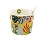 Casa si Gradina - Bucatarie si vesela - Vesela si tacamuri - Farfurii si boluri - Set portelan bol cu lingurita IceCream kiwi - Infinity.ro