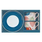 Casa si Gradina - Bucatarie si vesela - Cani si pahare - Cani si cesti - Set portelan 2 cesti si farfurioare Shapes 240ml - Infinity.ro