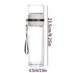 Casa si Gradina - Bucatarie si vesela - Accesorii bar - Termosuri si Cani termos - Sticla portabila termorezistenta pentru prepararea ceaiului, din INOX Alimentar, 450 ml, alb - Infinity.ro