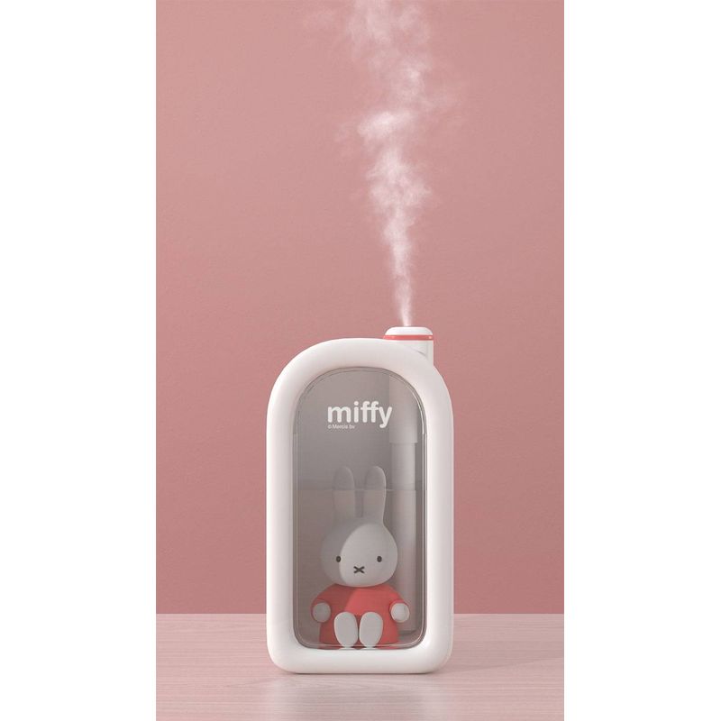 Electronice si Electrocasnice - Climatizare si sisteme de incalzire - Aparate filtrare aer - Umidificatoare - Umidificator de aer miffy , reincarcabil cu uleiuri esentiale, led, 380ml Roz - Infinity.ro