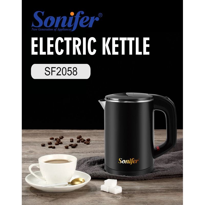 Electronice si Electrocasnice - Electrocasnice bucatarie - Preparare bauturi - Fierbatoare de apa - Fierbator electric Sonifer SF-2058 Capacitate 0,6L - Infinity.ro