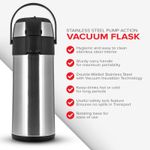 Casa si Gradina - Bucatarie si vesela - Accesorii bar - Termosuri si Cani termos - Termos ALWAYS inox interior si exterior cu pompa 3L - Infinity.ro