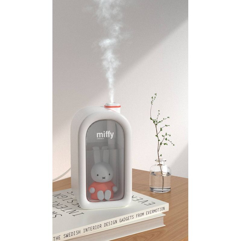 Electronice si Electrocasnice - Climatizare si sisteme de incalzire - Aparate filtrare aer - Umidificatoare - Umidificator de aer miffy , reincarcabil cu uleiuri esentiale, led, 380ml Roz - Infinity.ro