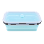 Casa si Gradina - Bucatarie si vesela - Organizare si depozitare bucatarie - Cutii alimentare - Caserola albastru de silicon pliabila dreptunghiulara cu capac 21, 5 x 13, 5 x 7, 2 cm, 1200ml - Infinity.ro