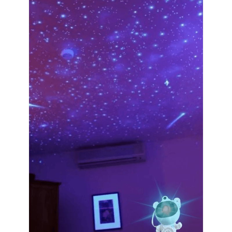 Casa si Gradina - Corpuri si surse de iluminat - Veioze si lampi - Lampi de veghe copii - Proiector Laser Astronaut cu Joc de Lumini Aurora Boreala si Stele, Boxa, Sunete Albe, Functie Bluetooth - Infinity.ro