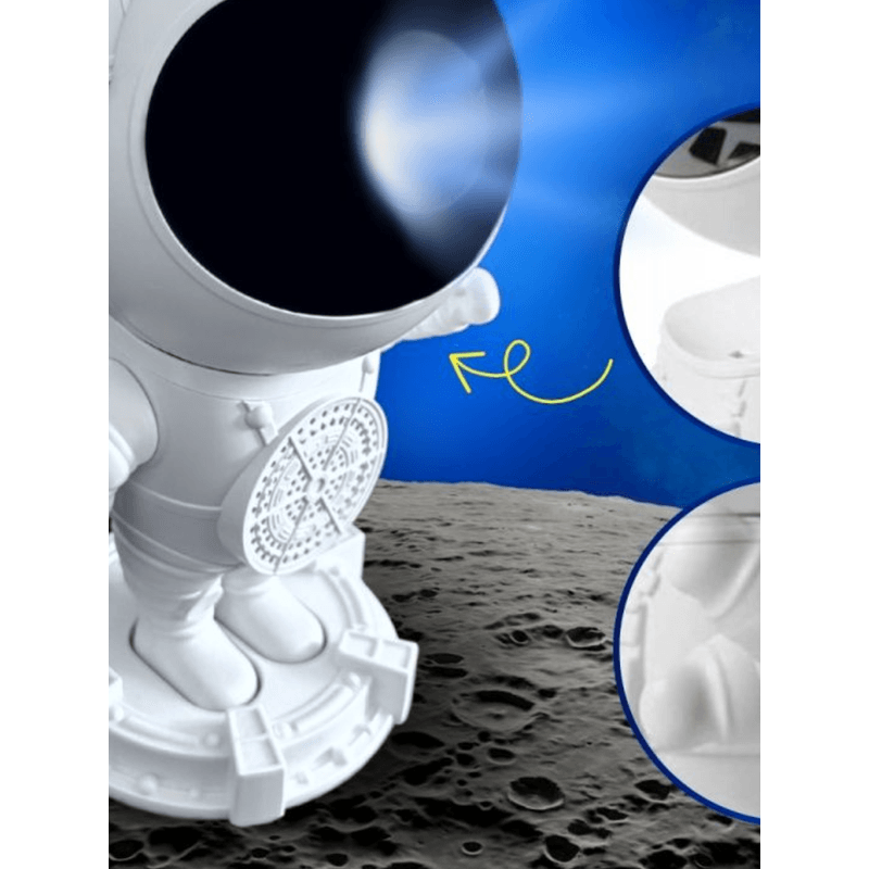 Casa si Gradina - Corpuri si surse de iluminat - Veioze si lampi - Lampi de veghe copii - Proiector Laser Astronaut cu Joc de Lumini Aurora Boreala si Stele, Boxa, Sunete Albe, Functie Bluetooth - Infinity.ro