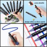 Carti si Birotica - Birotica - Instrumente de scris - Markere si carioci - Set 48 markere Touch, 2 capete subtire si gros, cu geanta de depozitare, Multicolor - Infinity.ro