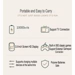 PC, gaming si accesorii - Gaming - Console gaming - Consola portabila 2 in 1 cu 500 de jocuri, Power Bank 10000 mAh cu fire type C si lightning, mov - Infinity.ro