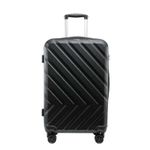 Sport si Outdoor - Articole de voiaj - Trolere - Troler voiaj, 4 roti duble 360 grade, ABS, inchidere cifru, Negru, 42x27x68cm - Infinity.ro