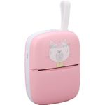 PC, gaming si accesorii - Imprimante, scanere & consumabile - Imprimante - Imprimante termice - Imprimanta termica portabila, 55x30 mm, 1000mAh, roz, Bluetooth, compatibil IOS/ Android - Infinity.ro