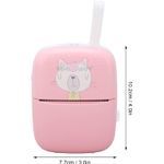 PC, gaming si accesorii - Imprimante, scanere & consumabile - Imprimante - Imprimante termice - Imprimanta termica portabila, 55x30 mm, 1000mAh, roz, Bluetooth, compatibil IOS/ Android - Infinity.ro