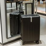 Sport si Outdoor - Articole de voiaj - Trolere - Troler voiaj, 4 roti duble 360 grade, ABS, inchidere cifru, Agatator, Negru, 42x27x68cm - Infinity.ro