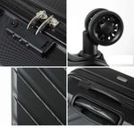 Sport si Outdoor - Articole de voiaj - Trolere - Troler voiaj, 4 roti duble 360 grade, ABS, inchidere cifru, Agatator, Negru, 42x27x68cm - Infinity.ro