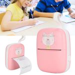 PC, gaming si accesorii - Imprimante, scanere & consumabile - Imprimante - Imprimante termice - Imprimanta termica portabila, 55x30 mm, 1000mAh, roz, Bluetooth, compatibil IOS/ Android - Infinity.ro