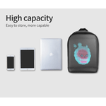 Sport si Outdoor - Articole de voiaj - Rucsacuri - Rucsac Smart cu Display LED, WiFi, Waterproof, Aplicatie Dedicata iOS/Android, Port USB Extern, Negru - Infinity.ro