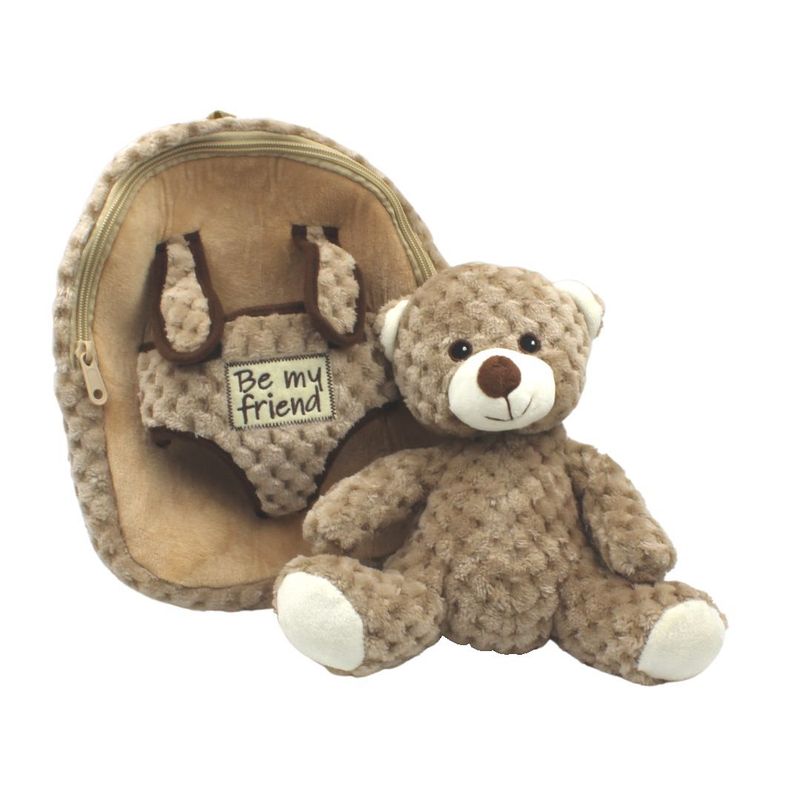 Carti si Birotica - Rechizite - Rucsacuri si genti scolare - Ghiozdan cu ursulica plus detasabil 21cm - Infinity.ro