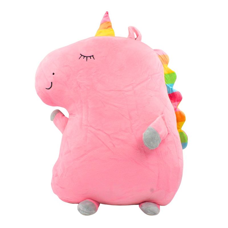 Casa si Gradina - Textile si covoare - Pături și cuverturi - Paturici copii - Perna cu patura interioara de plus Unicorn - Infinity.ro