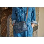 Fashion, accesorii si bijuterii - Femei - Accesorii femei - Genti si rucsacuri femei - Geanta tip postas Medium Kyoto Festival Denim Blue 23.5x18x7.5cm - Infinity.ro