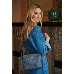 Fashion, accesorii si bijuterii - Femei - Accesorii femei - Genti si rucsacuri femei - Geanta tip postas Medium Kyoto Festival Denim Blue 23.5x18x7.5cm - Infinity.ro