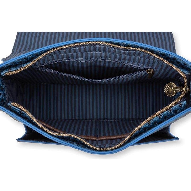 Fashion, accesorii si bijuterii - Femei - Accesorii femei - Genti si rucsacuri femei - Geanta tip postas Kyoto Festival Denim Blue 25x7x20cm - Infinity.ro