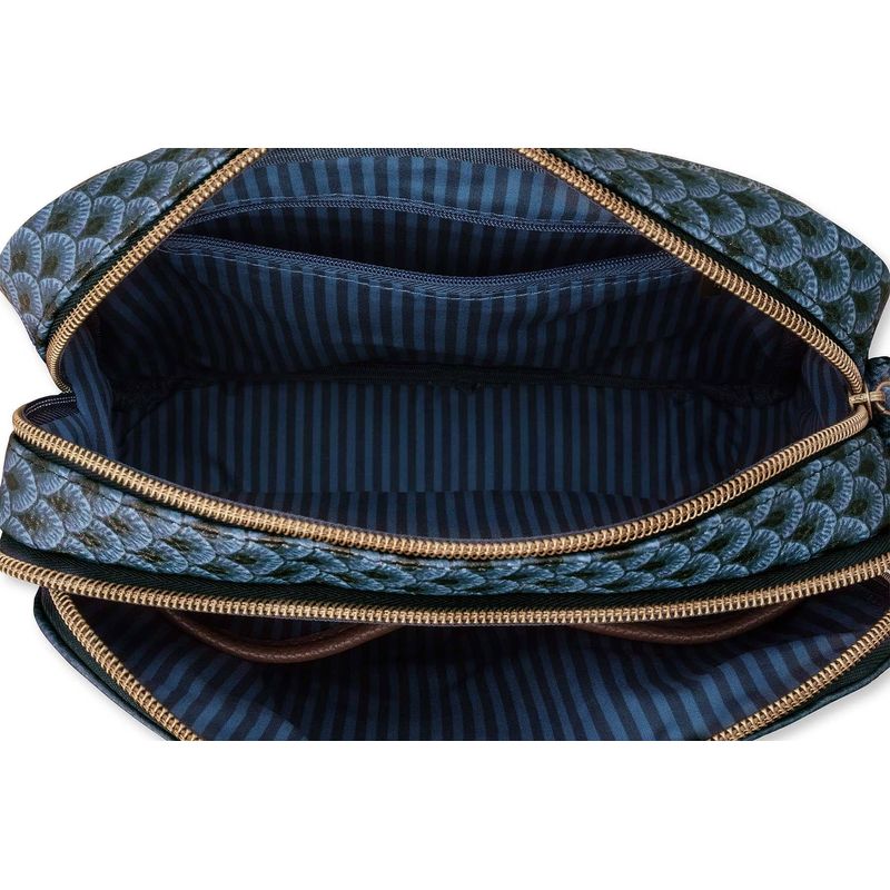 Fashion, accesorii si bijuterii - Femei - Accesorii femei - Genti si rucsacuri femei - Geanta tip postas Medium Kyoto Festival Denim Blue 23.5x18x7.5cm - Infinity.ro