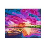 Jucarii, Copii si Bebe - Jucarii si jocuri - Jucarii & jocuri educative - Seturi pictura si desen - Pictura pe numere Pe Malul Lacului, 40x50cm, 24 culori - Infinity.ro