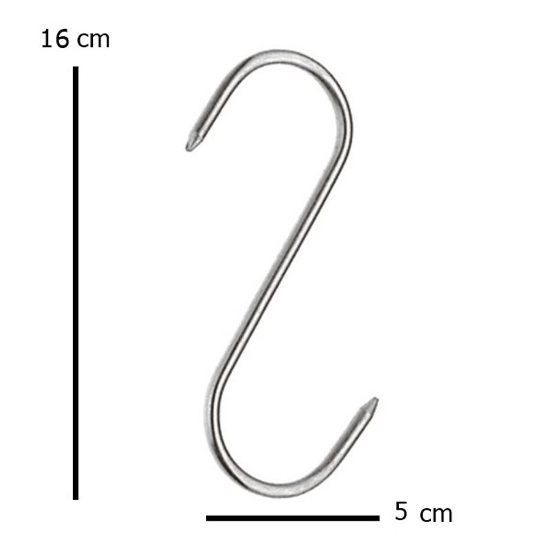 Casa si Gradina - Gradina si terasa - Gratare si accesorii - Accesorii gratare - Set sase Carlige afumatoare carne , macelarie IdeallStore® , 16 cm , metal - Infinity.ro