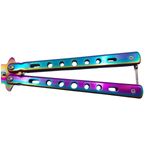 Sport si Outdoor - Camping - Cutite, bricege si accesorii - Cutite si bricege - Set doua briceaguri fluture de antrenament IdeallStore®, Black Distortion, otel inoxidabil - Infinity.ro