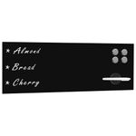 Carti si Birotica - Birotica - Accesorii de birou - Table si clipboard-uri - Tabla magnetica de perete neagra, sticla, 60 x 20 cm, negru - Infinity.ro