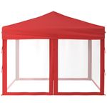 Casa si Gradina - Gradina si terasa - Umbrele si pavilioane - Pavilioane - Cort pliabil pentru petrecere, pereti laterali, rosu, 3x3 m - Infinity.ro