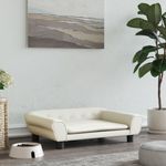 Petshop - Accesorii petshop - Culcusuri si custi - Culcusuri si saltele - Pat de caini, crem, 70x48x22 cm, catifea - Infinity.ro