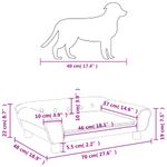 Petshop - Accesorii petshop - Culcusuri si custi - Culcusuri si saltele - Pat de caini, crem, 70x48x22 cm, catifea - Infinity.ro