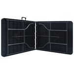 Casa si Gradina - Gradina si terasa - Mobilier exterior - Mese gradina - Masa gradina pliabila, negru, 180x75x72 cm, HDPE imitatie ratan - Infinity.ro