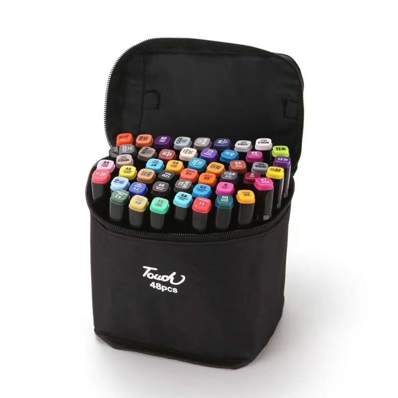 Set Markere,48 Bucati,Culoare Corp ,Negru
