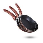 Casa si Gradina - Bucatarie si vesela - Vase pentru gatit - Tigai si seturi - Set 3 tigai cu inductie HotChef, 28cm, 24cm, 20cm, Bronz - Infinity.ro