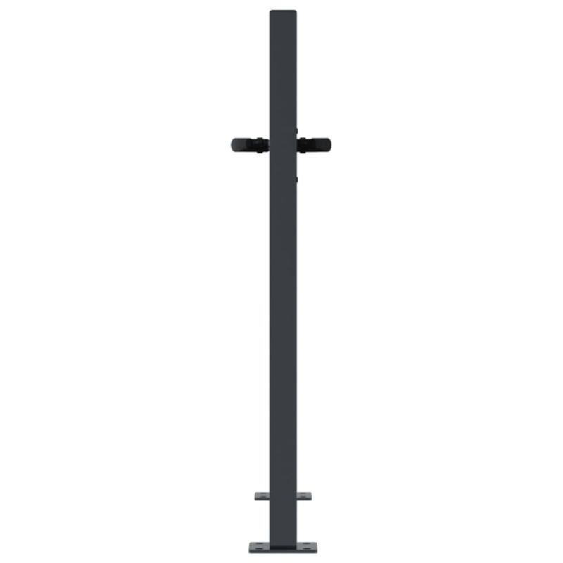 Casa si Gradina - Constructii - Usi interior, exterior si garaj - Usi garaj - Poarta pentru gradina, antracit, 105x80 cm, otel, model bambus - Infinity.ro