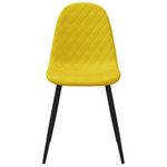 Casa si Gradina - Mobilier - Scaune si fotolii - Scaune - Scaune de bucatarie, 4 buc., galben mustar, catifea - Infinity.ro