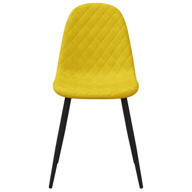 Casa si Gradina - Mobilier - Scaune si fotolii - Scaune - Scaune de bucatarie, 4 buc., galben mustar, catifea - Infinity.ro