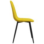 Casa si Gradina - Mobilier - Scaune si fotolii - Scaune - Scaune de bucatarie, 4 buc., galben mustar, catifea - Infinity.ro