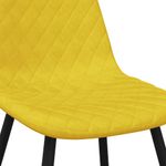 Casa si Gradina - Mobilier - Scaune si fotolii - Scaune - Scaune de bucatarie, 4 buc., galben mustar, catifea - Infinity.ro