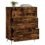 Casa si Gradina - Mobilier - Comode si corpuri - Comode - Comoda cu sertare, stejar afumat, 69,5x34x90 cm, lemn prelucrat - Infinity.ro