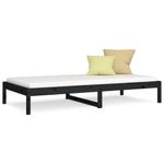 Casa si Gradina - Mobilier - Paturi si accesorii - Paturi - Pat de zi, negru, 80x200 cm, lemn masiv de pin - Infinity.ro