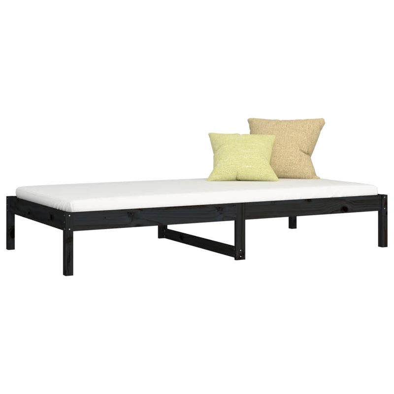 Casa si Gradina - Mobilier - Paturi si accesorii - Paturi - Pat de zi, negru, 80x200 cm, lemn masiv de pin - Infinity.ro