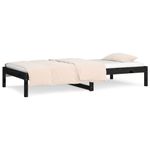 Casa si Gradina - Mobilier - Paturi si accesorii - Paturi - Pat de zi, negru, 80x200 cm, lemn masiv de pin - Infinity.ro